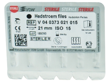 Hedström files 73/ 15 21mm sterile 6pcs
